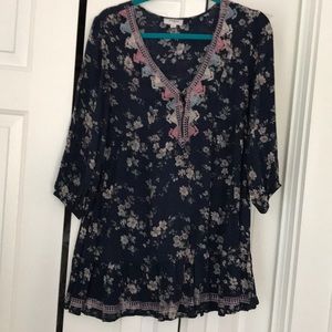 Floral long sleeve spring dress